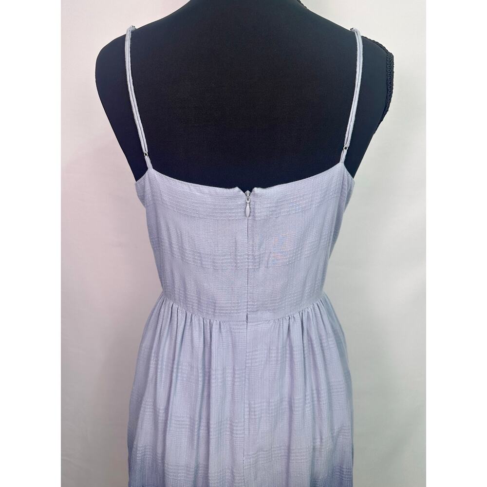 Madewell Blue Ombre Dip Dye Pintuck Cami Ruffle Maxi Dress Size 10 (Medium) - Picture 5 of 12